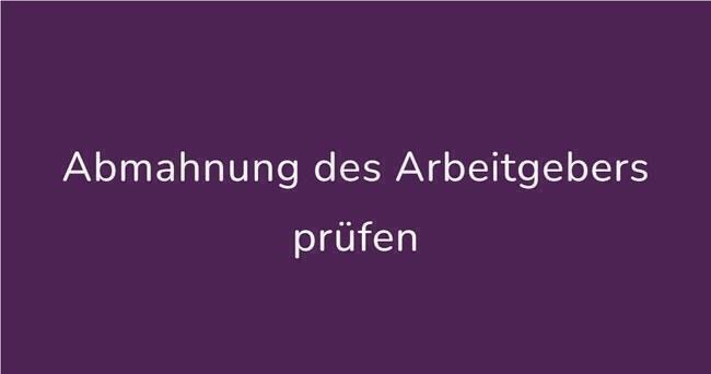 Abmahnung des Arbeitgebers prüfen lassen